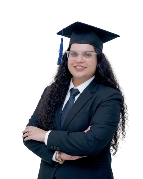 A MABS graduate in cap and gown