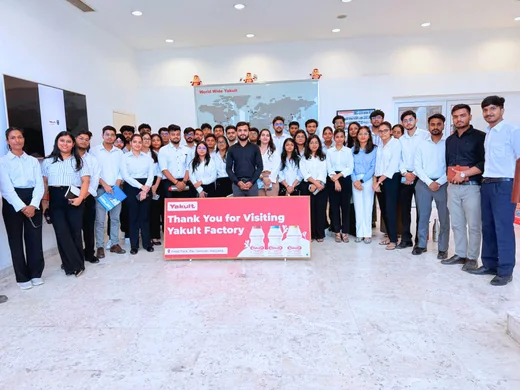 MABS students on an industrial visit to the Yakult factory